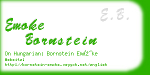 emoke bornstein business card